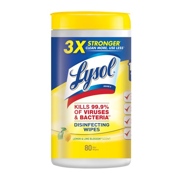 Lysol Disinfecting Wipes, Lemon & Lime 80's