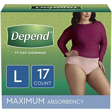 Depend Underwear for Women Large 38'-50'  4/17's