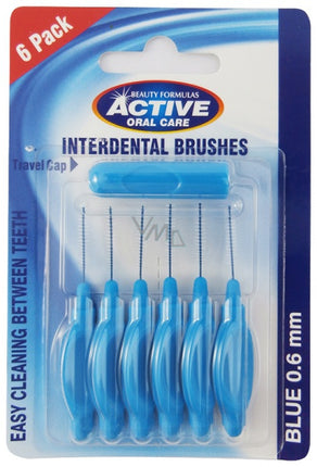 Beauty Formulas Active Interdental Brushes Blue 0.6mm