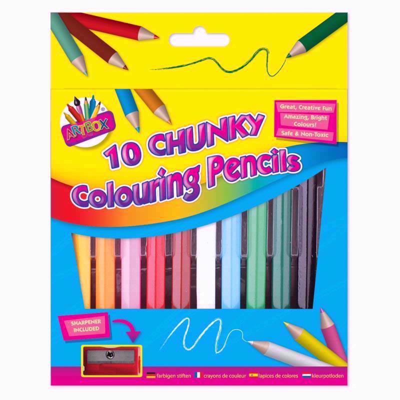 Art Box Coloring Pencils Chunky 10's