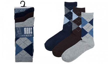 Mens Socks 3PK Heel & Toe