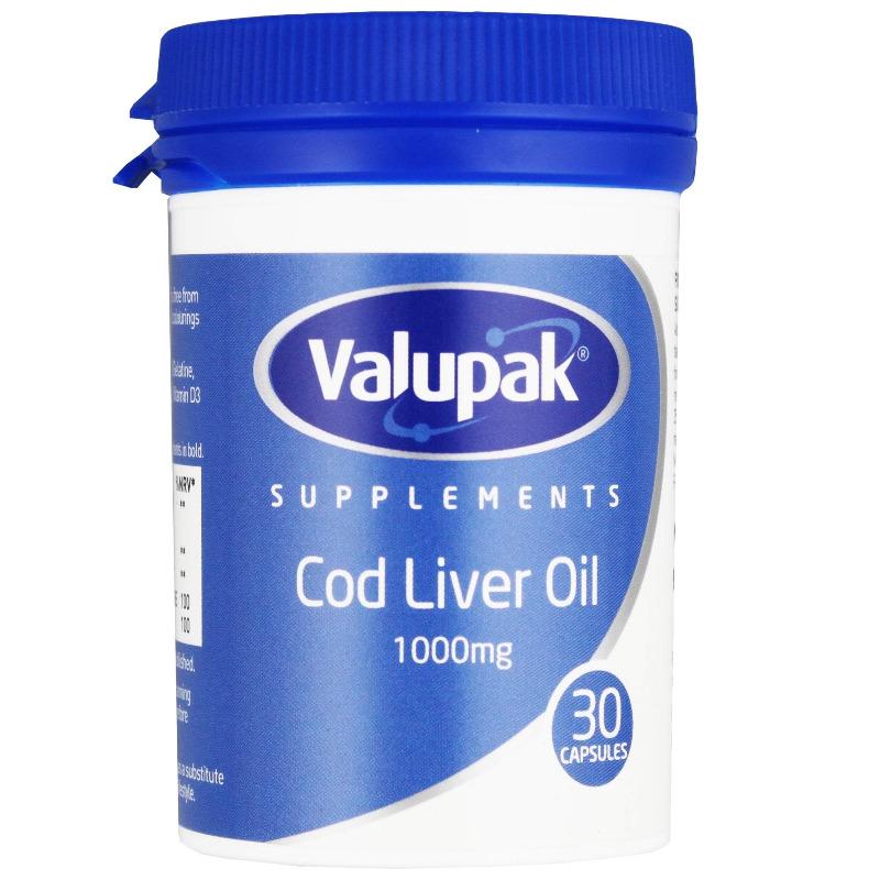 Valupak Cod Liver Oil 1000mg 30s Caps