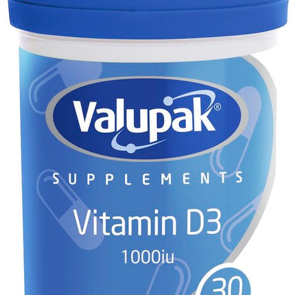 Valupak Vitamin D3 Capsules  1000iu 30s