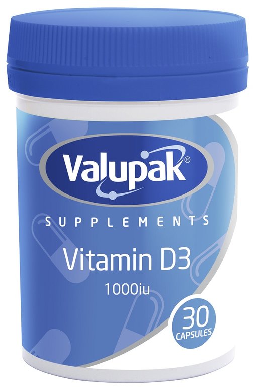 Valupak Vitamin D3 Capsules  1000iu 30s