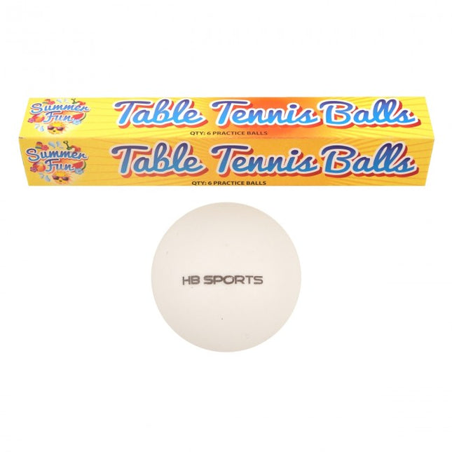Summer Fun Table Tennis Balls 6's