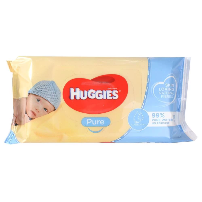 Huggies Pure Baby Wipes 56's