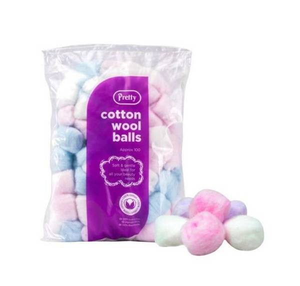 Pretty Colour Cotton Wool balls 100's