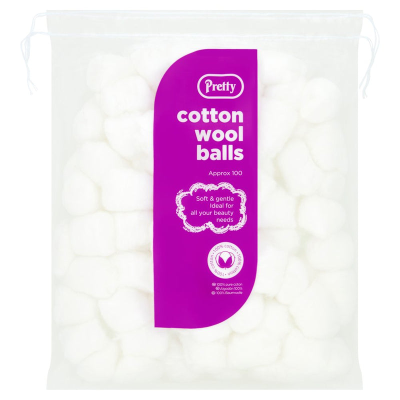 Pretty White Cotton Wool Balls 100's