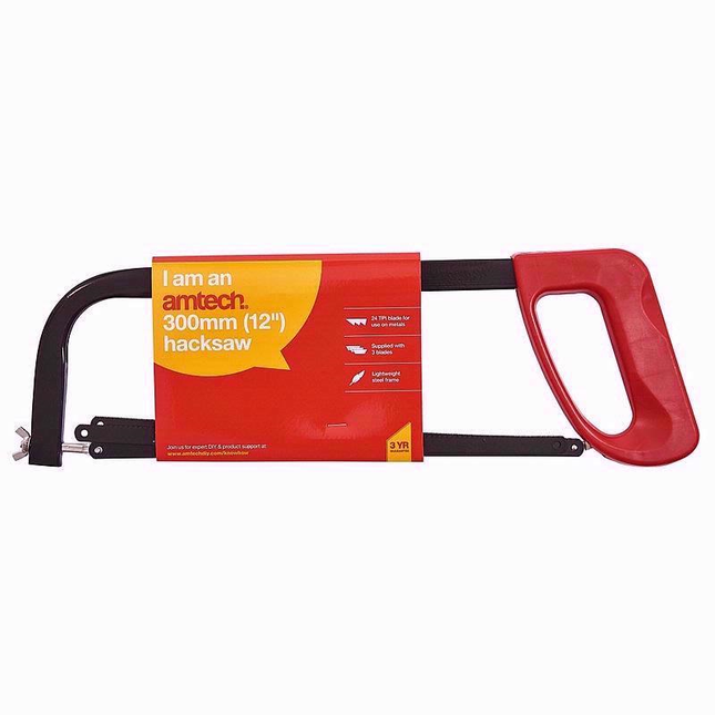 Amtech Hacksaw 12inch + 3 Blades
