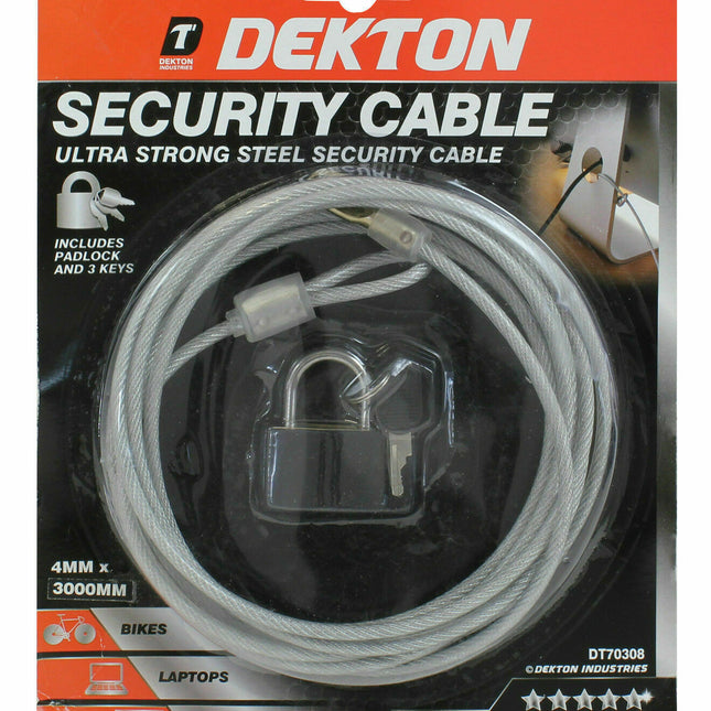 Dekton Security Cable & Lock