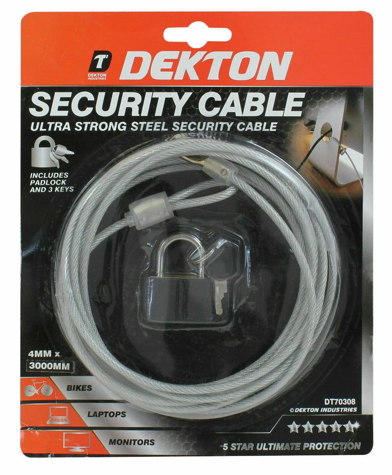 Dekton Security Cable & Lock