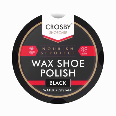 Crosby Wax Shoe Polish Tin Black 50ml