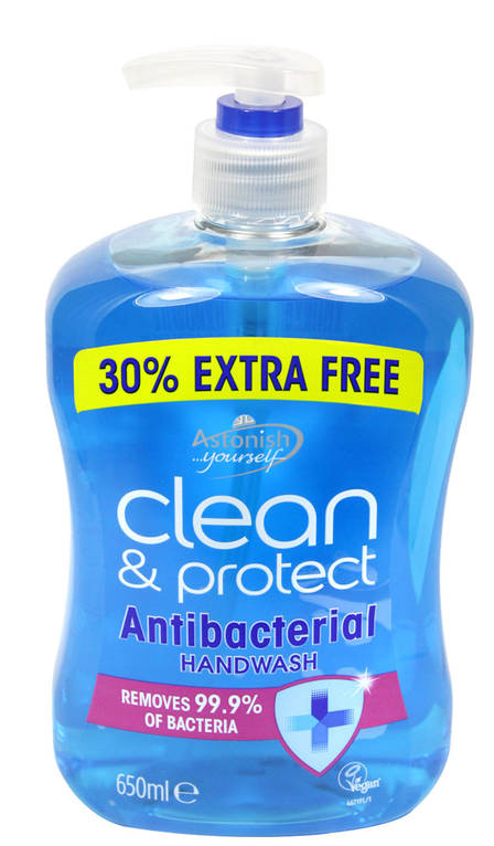 Astonish Clean & Protect A/Bacterial H/Wash 650ml