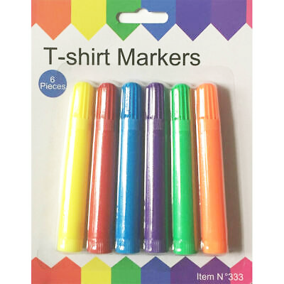 Rainbow T-Shirt Markers 6 Pc