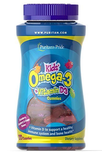 Puritan's Pride Kids Omega-3+VIt D3 Gummies 120's