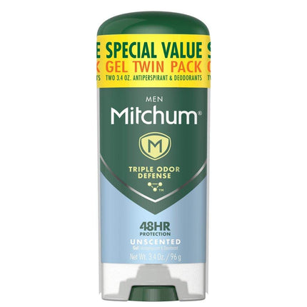 Mitchum Triple Odor Unscented Men Deodorant 3.4oz