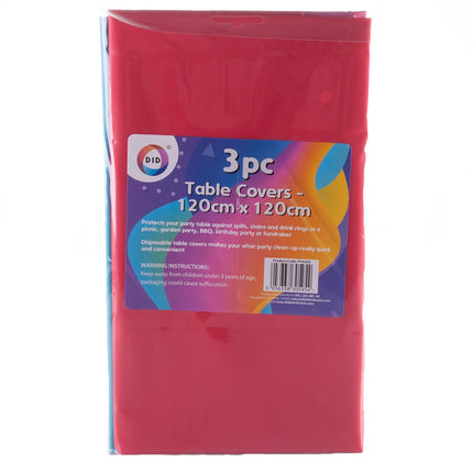 D I D Table Covers 120cm x 120cm 3's