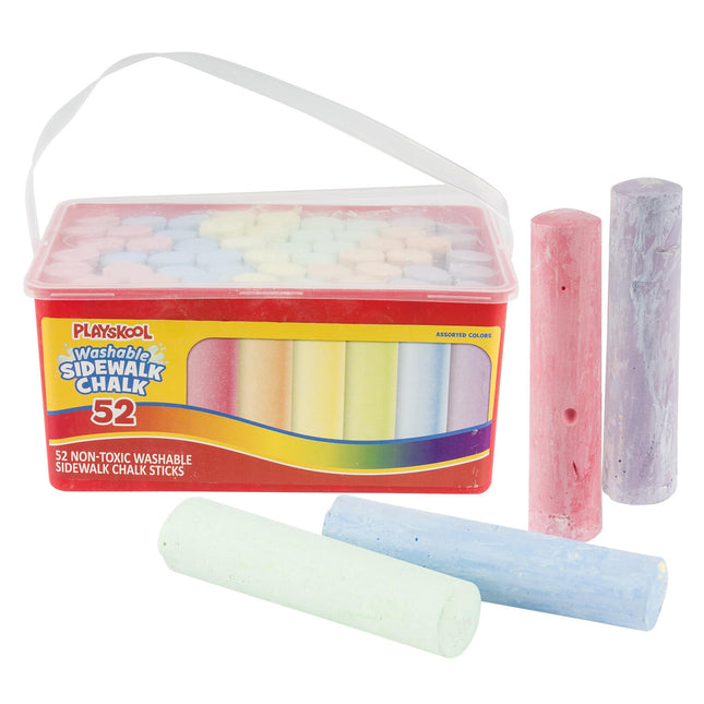 Washable Sidewalk Chalk 52 Pc