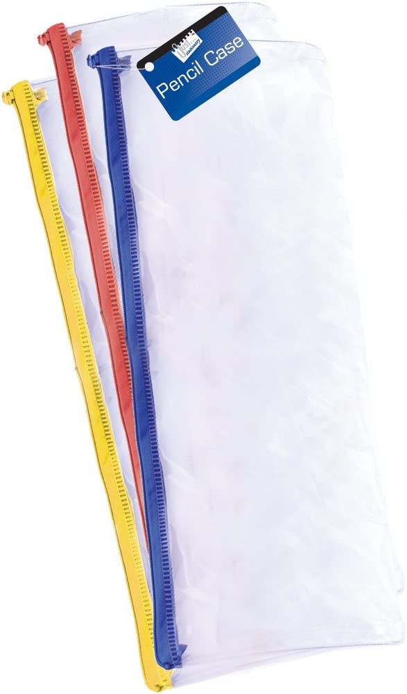 Just Stationery Clear Pencil Case 8"