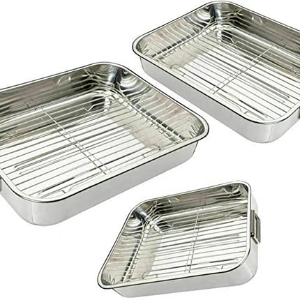 Prima Kitchenware Stainless Steel Roasting Tray 25cm X 21 cm