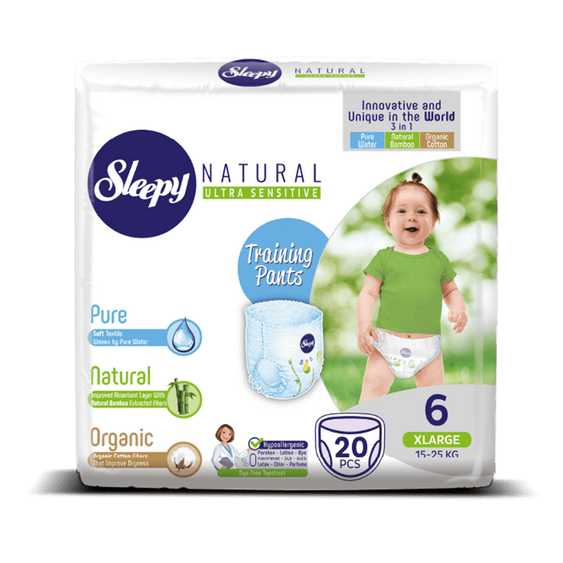 Sleepy Natural Training Pants No. 6 XL 15-25kg 20pc