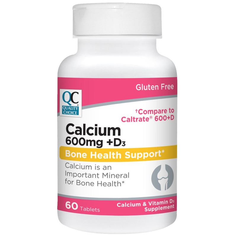 QC Calcium 600mg+D3 Bone Support 60tabs