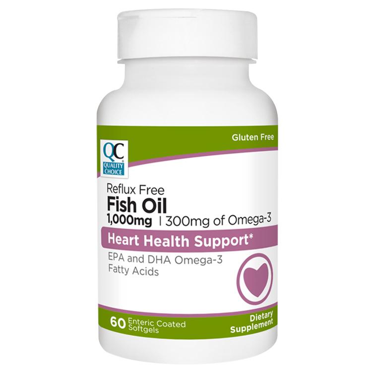 QC Fish Oil 1000mg Enteric Coated Softgels 60s (Reflux Free)