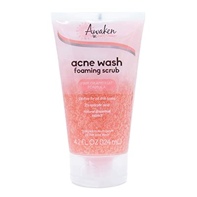 QC Awaken Acne Wash Foam Scrub Pink G/Fruit 4.2oz