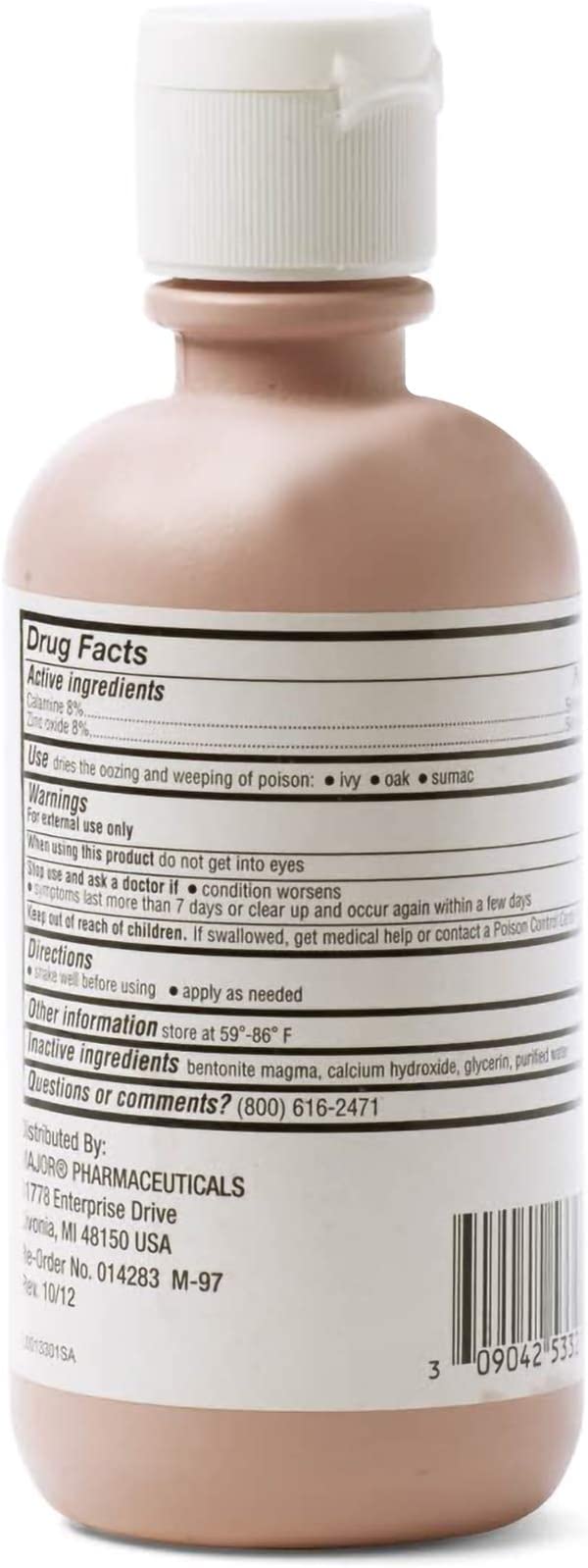 Major Calamine Lotion 6fl oz