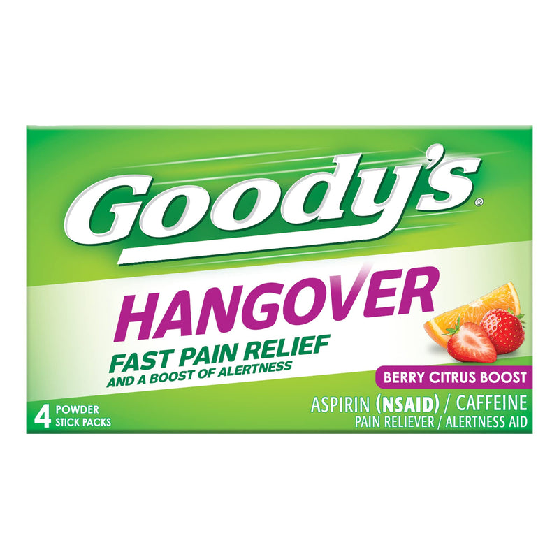 Goody's Hangover Fast Pain Relief Berry Citrus 4 Stick packs