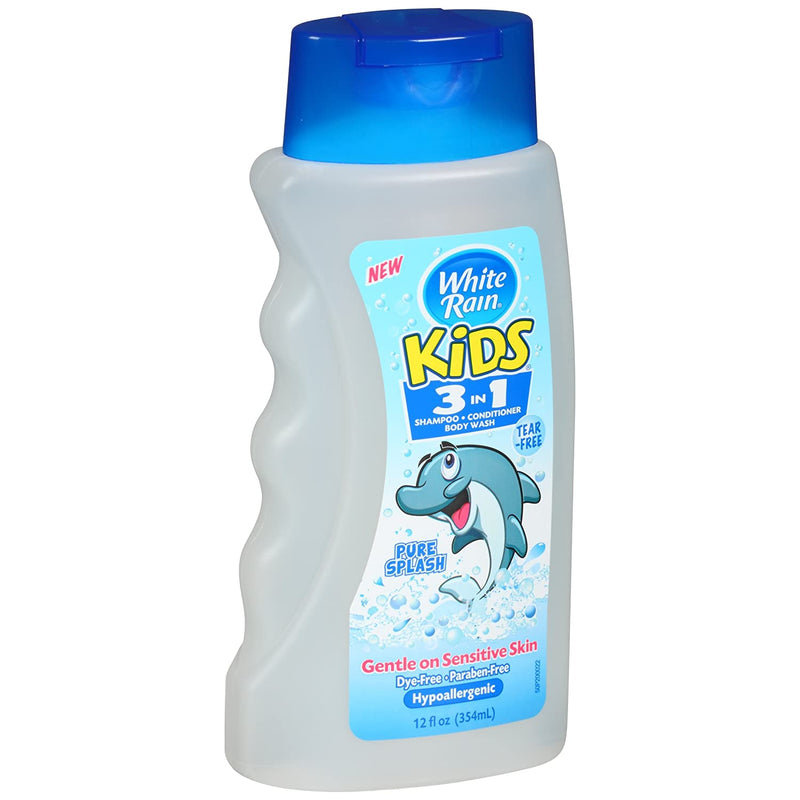 White Rain Kids 3in1 Shampoo Conditioner & Body Wash  Pure Splash12 oz