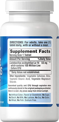 Puritan's Pride Probiotic Acidophilus Tabs 100's