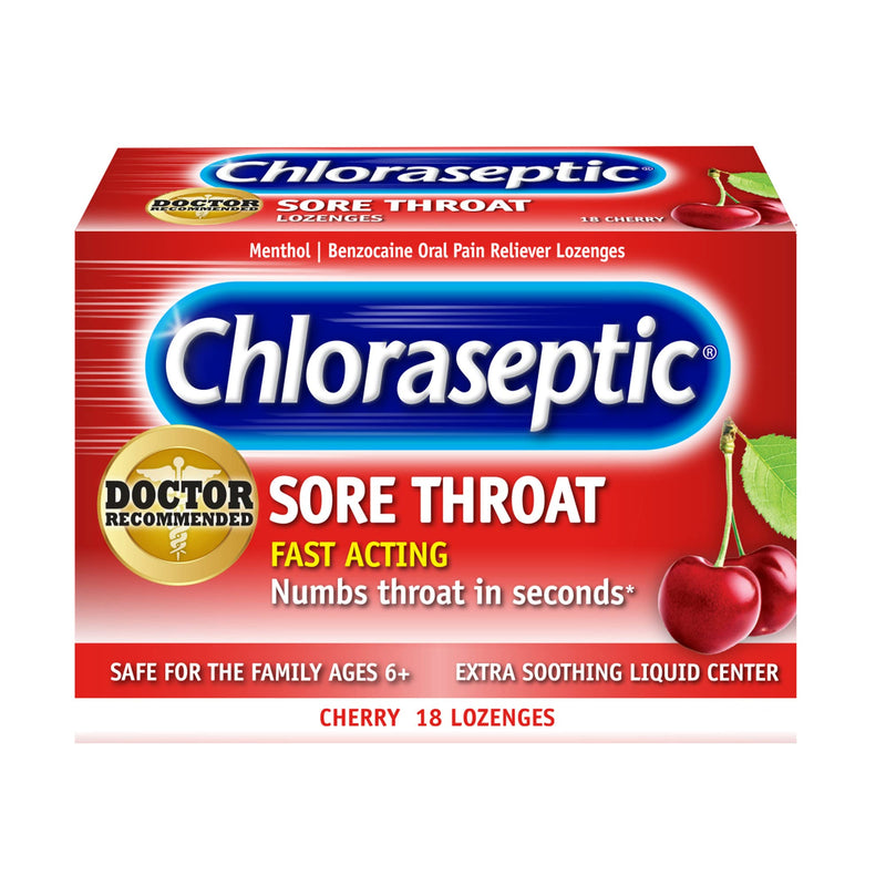 Chloraseptic Sore Throat Lozenges Cherry 18's