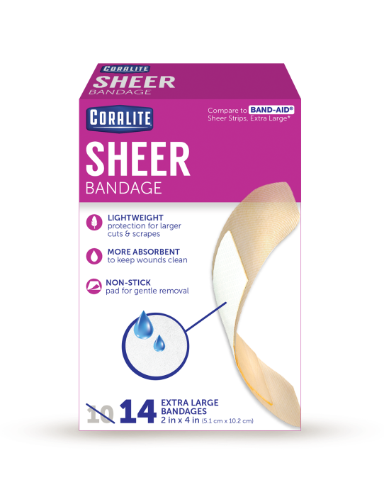 Coralite Sheer Bandage Ex Large Bandages 14's