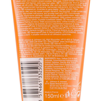 Neutrogena Clear & Defend Facial Scrub 150ml