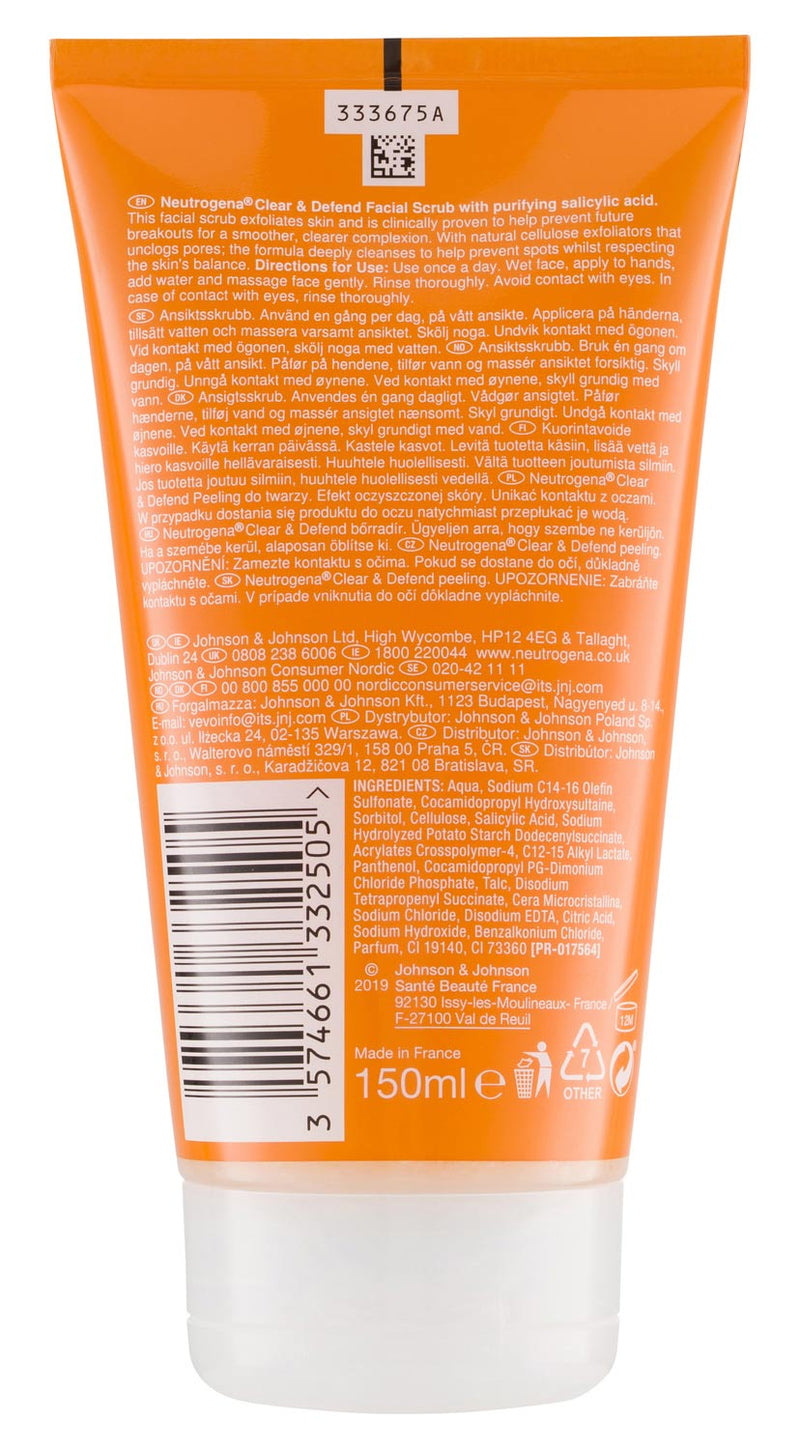 Neutrogena Clear & Defend Facial Scrub 150ml