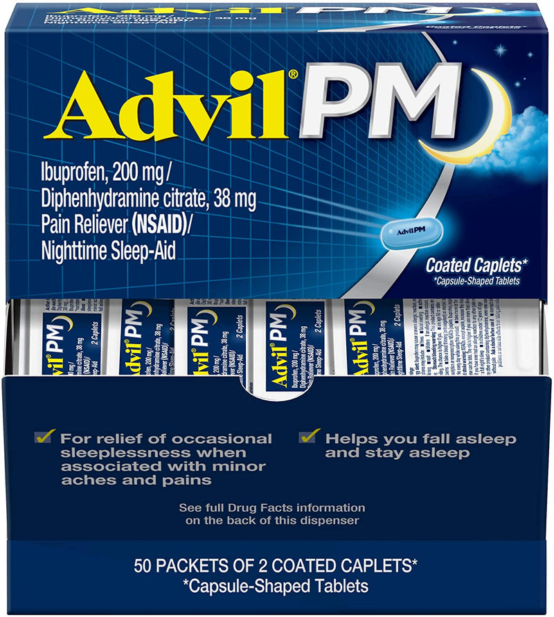 Advil PM Caplets 200mg 50pk 2's