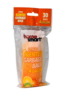 Home smart Garbage Bags Citrus Scented 4 Gal 30 bags