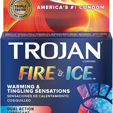Trojan Fire&Ice Dual Action Lubricant 3's