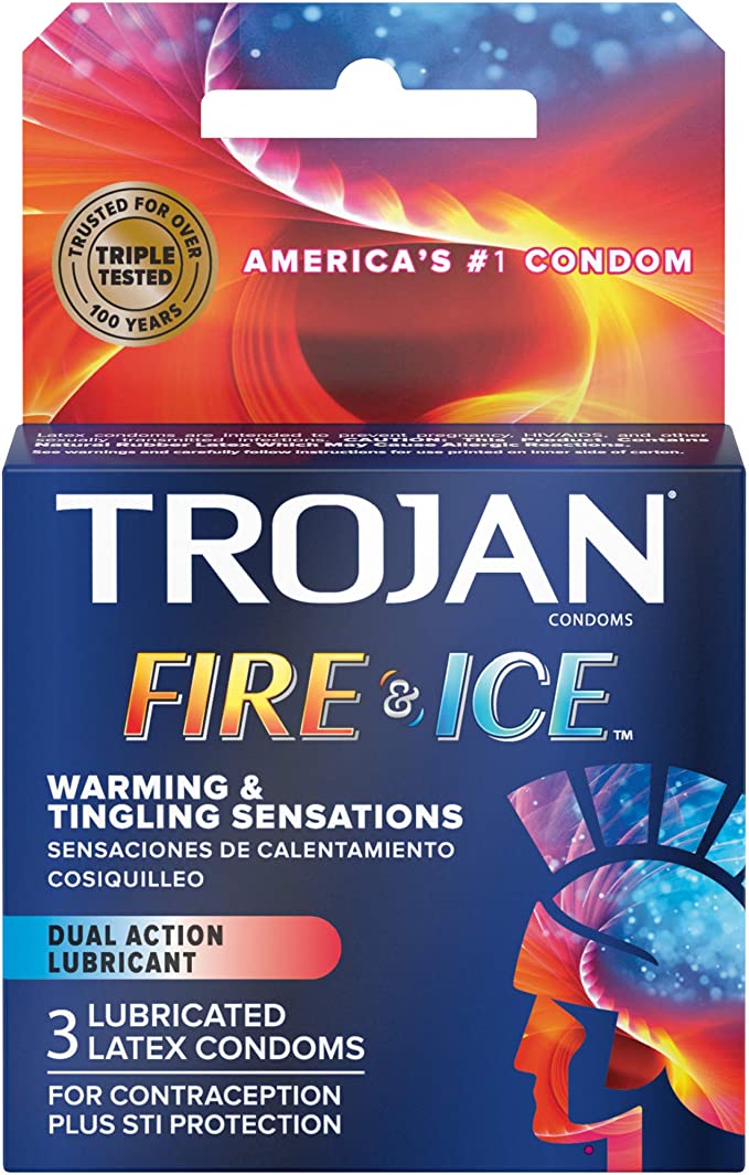 Trojan Fire&Ice Dual Action Lubricant 3's