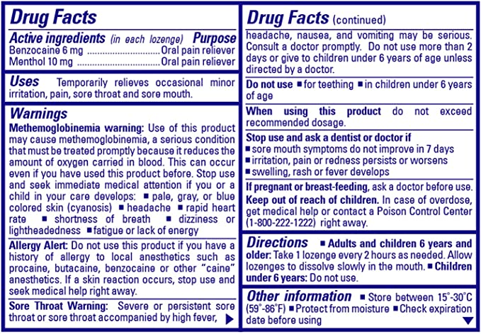 Chloraseptic Sore Throat Lozenges Cherry 18's