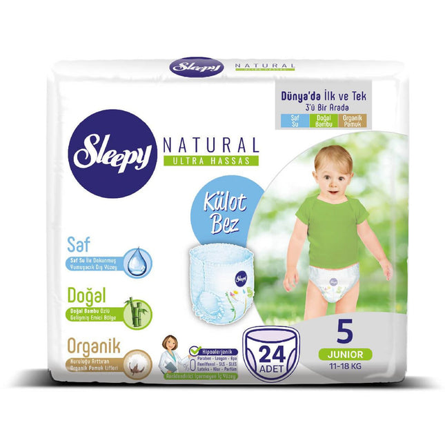 Sleepy Natural Training Pants No.5 11-18kg 24pc
