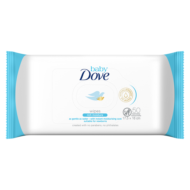 Dove Baby Wipes Rich Moisture 50's