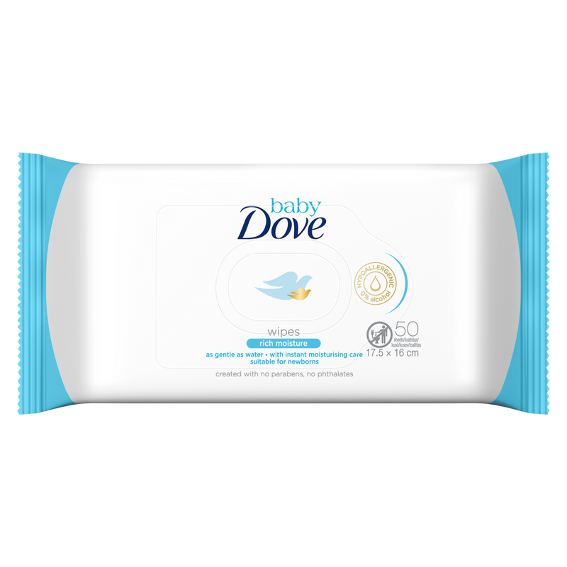 Dove Baby Wipes Rich Moisture 50's