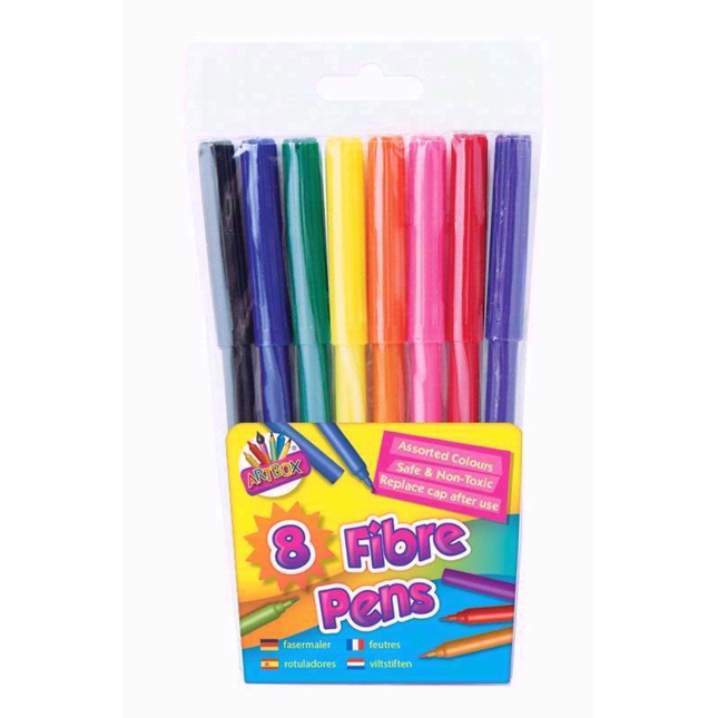 Art Box Fibre Pens 8pk