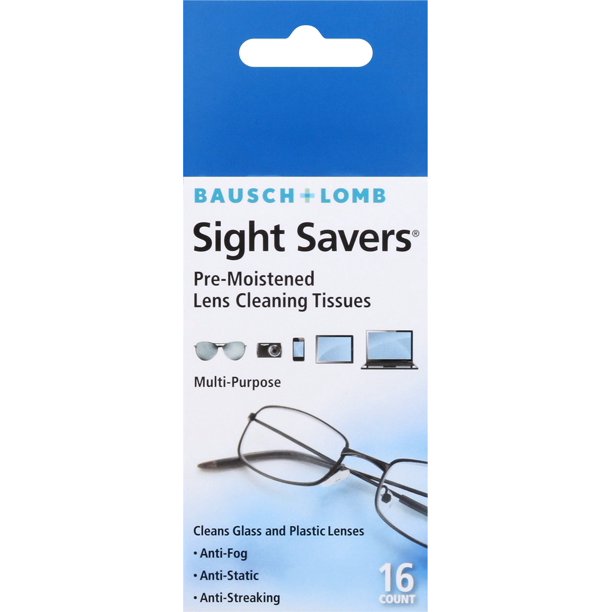 Bausch+Lomb Sight Savers  Pre Moistened Lens Cleaning Tissues 16 count