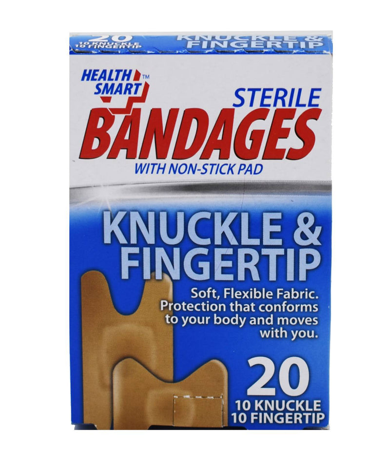 Health Smart Sterile Bandages Knuckle & Finger Tip 20pc