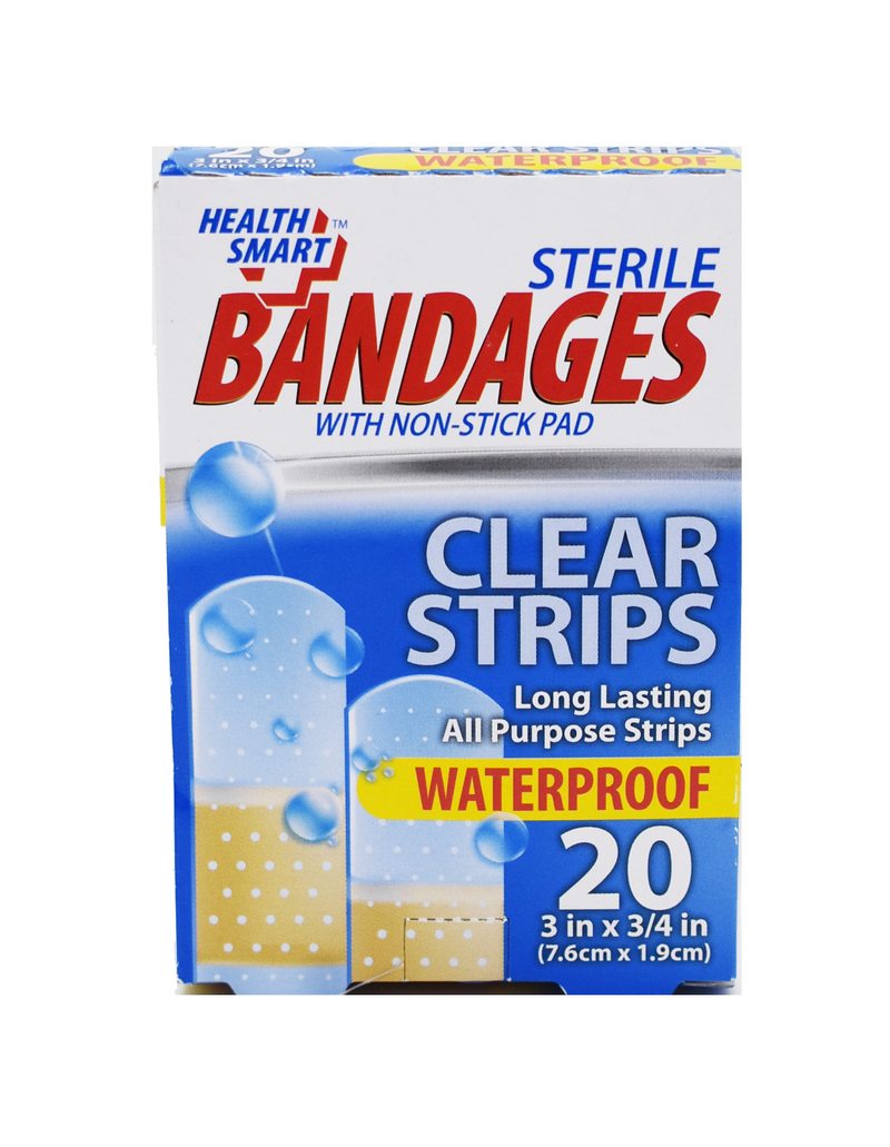 Health Smart Sterile Bandage Clear Strips 20pc