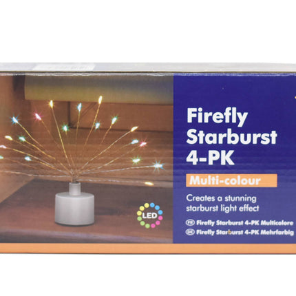 Eureka Lighting Firefly Starburst Multi- Colour Light 4pk
