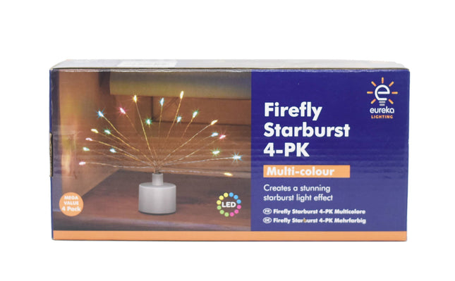 Eureka Lighting Firefly Starburst Multi- Colour Light 4pk